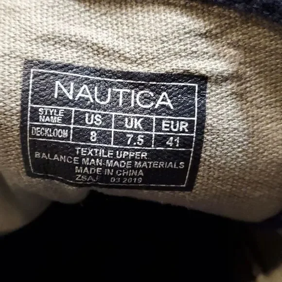 Men’s Nautica Deckloom Navy Canvas Sneakers - Picture 9 of 9